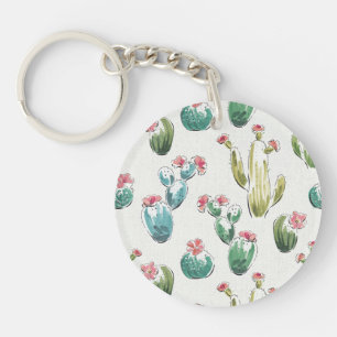 Woestijnbloem Stap Roze patroon Sleutelhanger