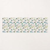 Woestijnbloem Stap | Roze patroon Yogamat (Voorkant (horizontaal))