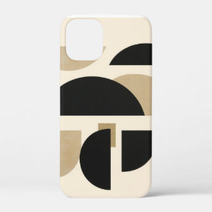 Woestijnbogen: compositie in zwart en beige iPhone 12 mini hoesje