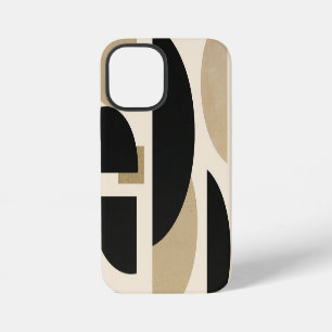 Woestijnbogen: compositie in zwart en beige iPhone 12 mini hoesje