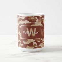 Woestijnbruine Camouflage Met Personalisatie