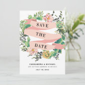 Woestijncactus Bloom | Happy Ever After Save The Date (Staand voorkant)