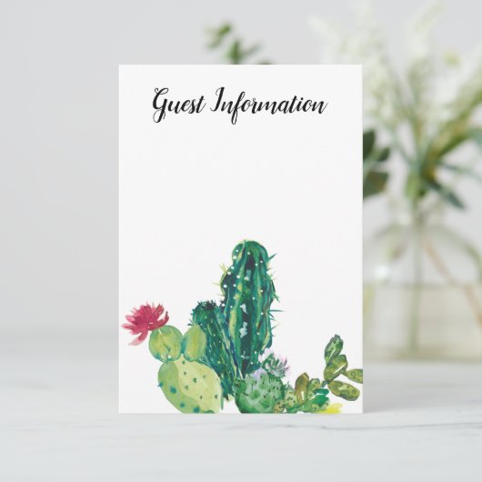 Woestijncactus, Voeg uw eigen foto toe, Gastinfo Informatiekaartje (Staand voorkant)