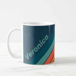 Woestijncactus Zonsopgang Strepen met Naam Koffiemok