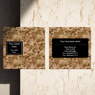 Woestijncamouflage, bruine camouflage, militair, l vierkante visitekaartje