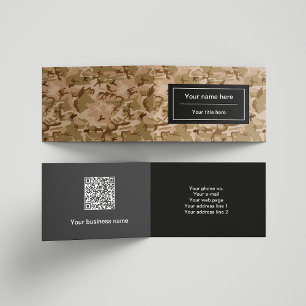 Woestijncamouflage, bruine camouflage, militair, l visitekaartjes