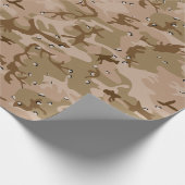 Woestijncamouflage met kiezels, militair, leger cadeaupapier (Hoek)