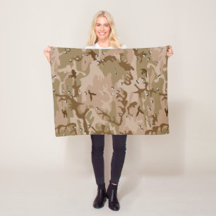 Woestijncamouflage met kiezels, militair, leger fleece deken