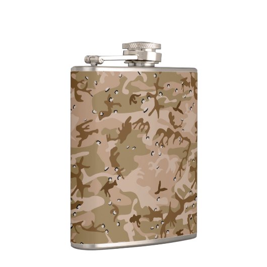 Woestijncamouflage met kiezels, militair, leger heupfles (Rechts)