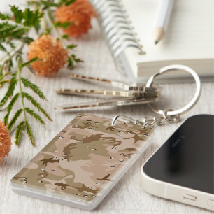 Woestijncamouflage met kiezels, militair, leger sleutelhanger