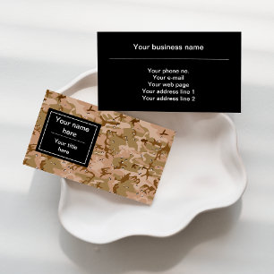 Woestijncamouflage met kiezelstenen, militair, leg visitekaartje
