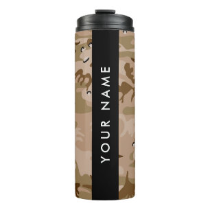 Woestijncamouflagekiezels, jouw naam, personalisee thermosbeker