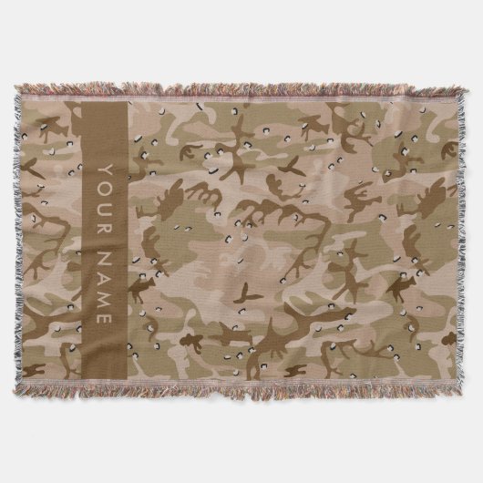 Woestijncamouflagekiezels, Uw naam, Personaliseer Deken (Voorkant)