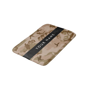 Woestijncamouflagepatroon, jouw naam, personalisee badmat
