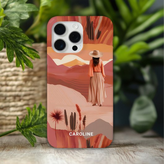 Woestijnduinen Moderne Boho Collage gepersonalisee Case-Mate iPhone Case