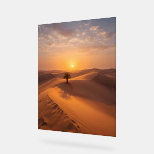 Woestijneenzaamheid - Golden Dunes bij Sunset Fine Acryl Bord