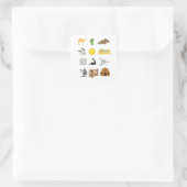 woestijnelementen vierkante sticker (Tas)