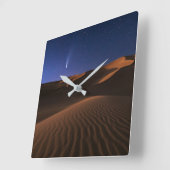 woestijnen | Sand Dune Galaxy Vierkante Klok (Hoek)