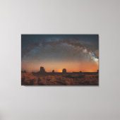 woestijnen | Starry Sky over woestijnlandschap Canvas Afdruk (Voorkant)