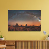 woestijnen | Starry Sky over woestijnlandschap Canvas Afdruk (Insitu (Woonkamer))