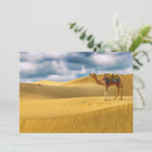woestijnen | Thar Desert Rajasthan India Camel Bedankkaart (Staand voorkant)