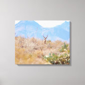 Woestijnfotografie Decor met herten Canvas Afdruk (Voorkant)