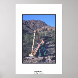 Woestijnharpist Poster