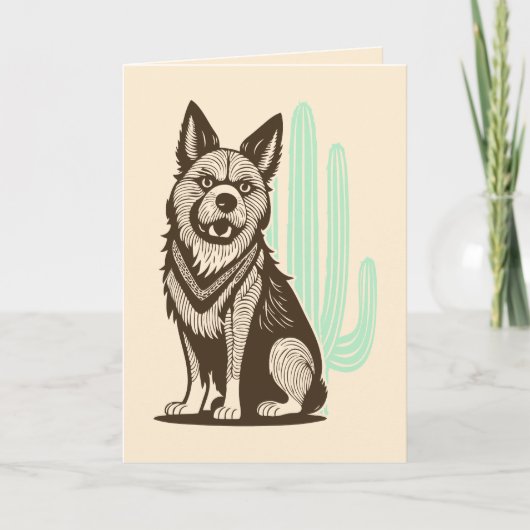 woestijnhond bedankkaart (Voorkant)