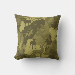 Woestijnkammoe/camoflauge/hert/elek/jachthond Kussen