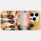 Woestijnkaravaan bij zonsondergang - nomadisch avo Case-Mate iPhone case (Achterkant (horizontaal))