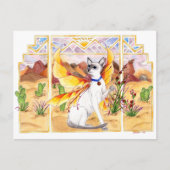 woestijnkat briefkaart (Voorkant)