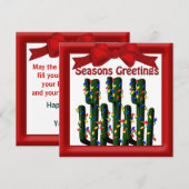 Woestijnkerstcactus - Bergbegroet Feestdagenkaart (Voorkant / Achterkant)