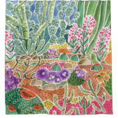 woestijnkleuren douchegordijn (Voorkant)