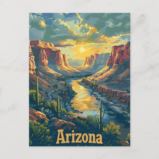 woestijnkliffen van Arizona Briefkaart (Voorkant)