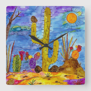 woestijnklok vierkante klok