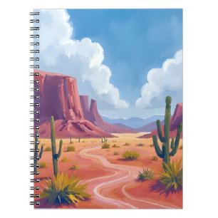 Woestijnkloof Cactus Natuur Landschap Notitieboek