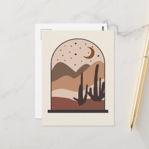 Woestijnlandschap, Arizona, Boho Abstracte Kunst Briefkaart