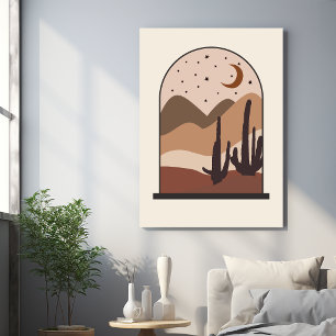 Woestijnlandschap, Arizona, Boho Abstracte Kunst Canvas Afdruk