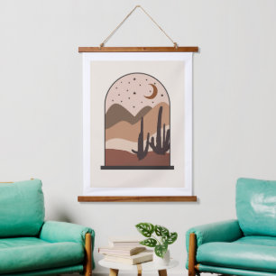 Woestijnlandschap, Arizona, Boho Abstracte Kunst Hangend Wandkleed