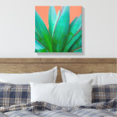 Woestijnlandschap Botanisch Groen Agave Canvas Afdruk (Insitu (Slaapkamer))