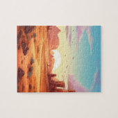 Woestijnlandschap met Cactus Scene Puzzle Legpuzzel (Horizontaal)
