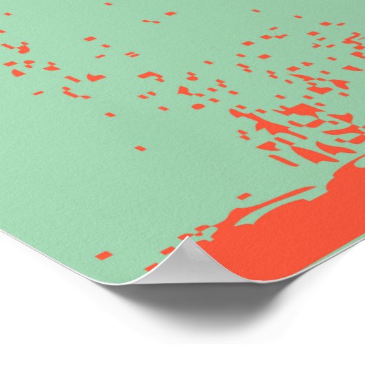 woestijnlandschap met Cactuses en Canyon. Poster (Hoek)