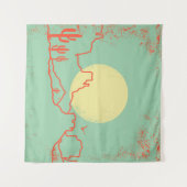  woestijnlandschap met Cactuses en Canyon. Wandkleed (Voorkant (horizontaal))