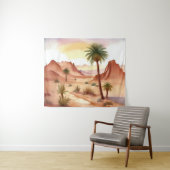 Woestijnlandschap met dadelpalmen wandkleed (In Situ (horizontaal))