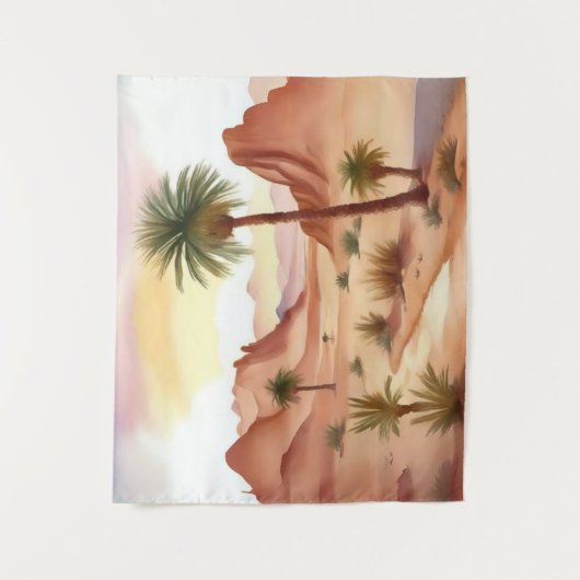Woestijnlandschap met dadelpalmen wandkleed (Voorkant)
