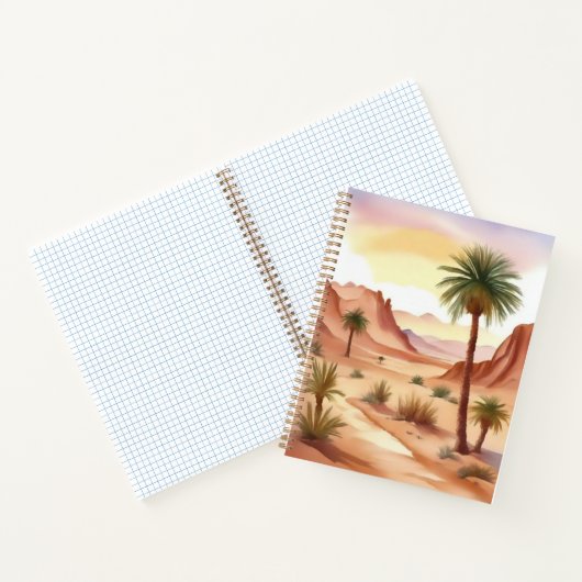 Woestijnlandschap met Date Palms Journal Notitieboek (Binnen)