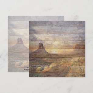 Woestijnlandschap Monument Valley En Bewolkte Luch Kaart