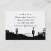 Woestijnlandschap Visitekaartje (Achterkant)