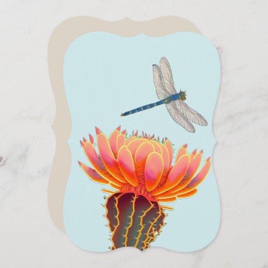 woestijnlibel save the date (Voorkant / Achterkant)