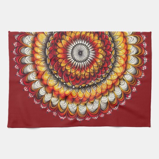 Woestijnmedaillon - Abstract Theedoek (Horizontaal)